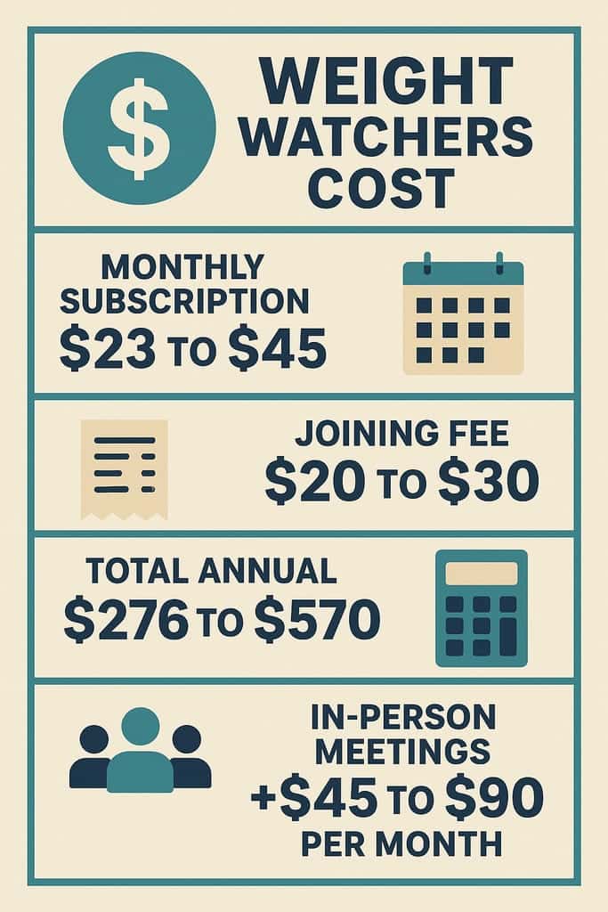 weight watchers cost